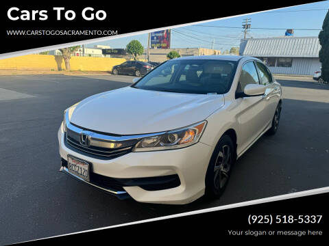 2017 Honda Accord for sale at Cars To Go in Sacramento CA