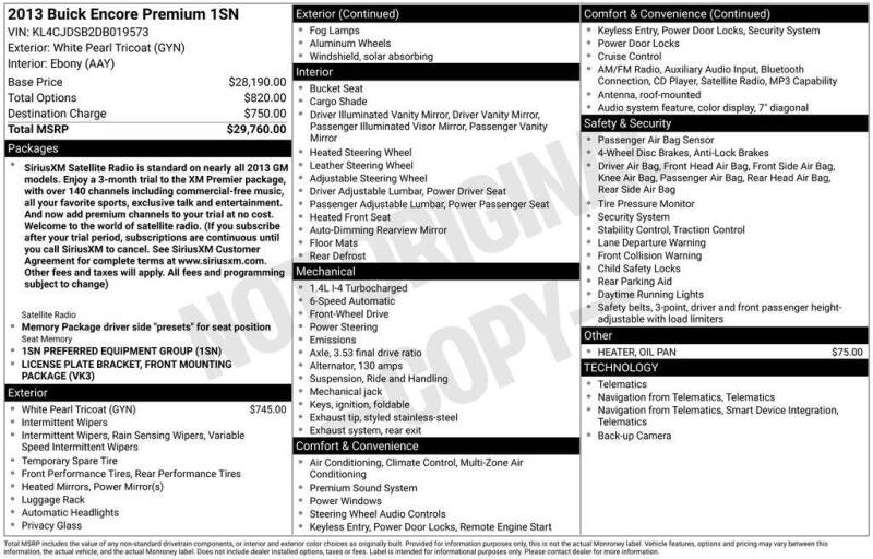 2013 Buick Encore Premium