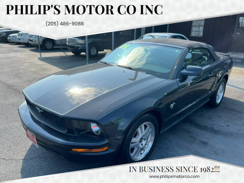 2009 Ford Mustang for sale at PHILIP'S MOTOR CO INC in Haleyville AL