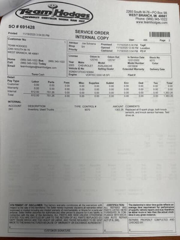 2003 Chevrolet Avalanche