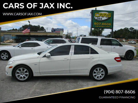 2012 Mercedes-Benz E-Class for sale at CARS OF JAX INC. in Jacksonville FL
