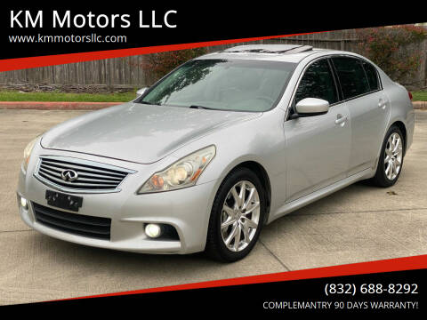 2010 Infiniti G37 Sedan for sale at KM Motors LLC in Houston TX