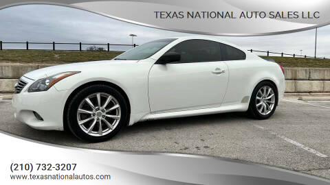 2013 Infiniti G37 Coupe for sale at Texas National Auto Sales LLC in San Antonio TX