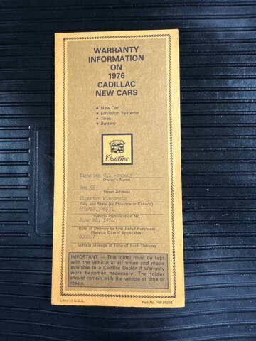 1976 Cadillac DeVille