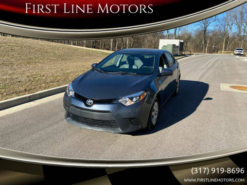 2014 Toyota Corolla for sale at First Line Motors in Jamestown IN