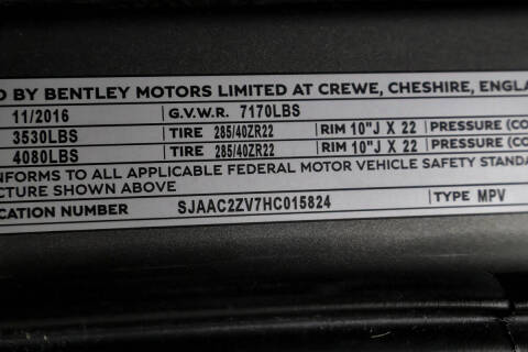 2017 Bentley Bentayga W12