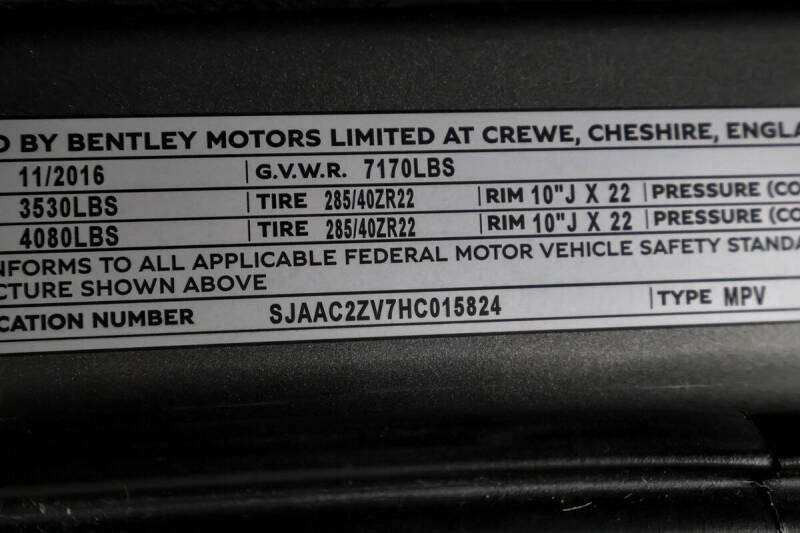 2017 Bentley Bentayga W12