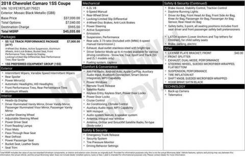 2018 Chevrolet Camaro SS