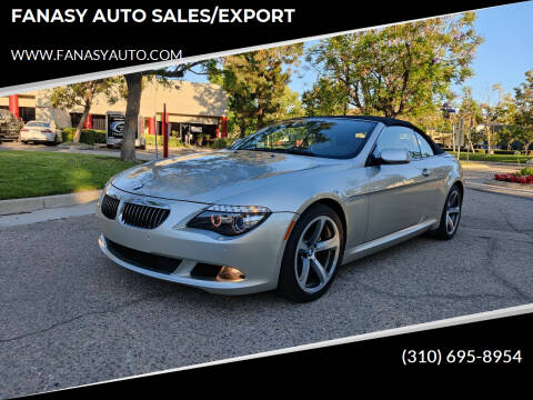 2008 BMW 6 Series for sale at FANASY AUTO SALES/EXPORT in Yorba Linda CA