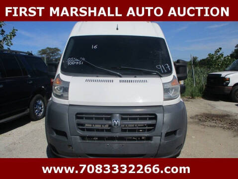 2016 RAM ProMaster for sale at First Marshall Auto Auction in Harvey IL