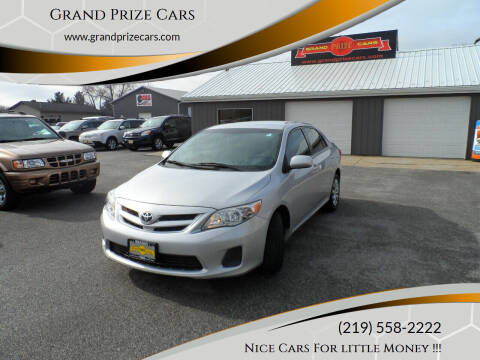 2012 Toyota Corolla for sale at Grand Prize Cars in Cedar Lake IN