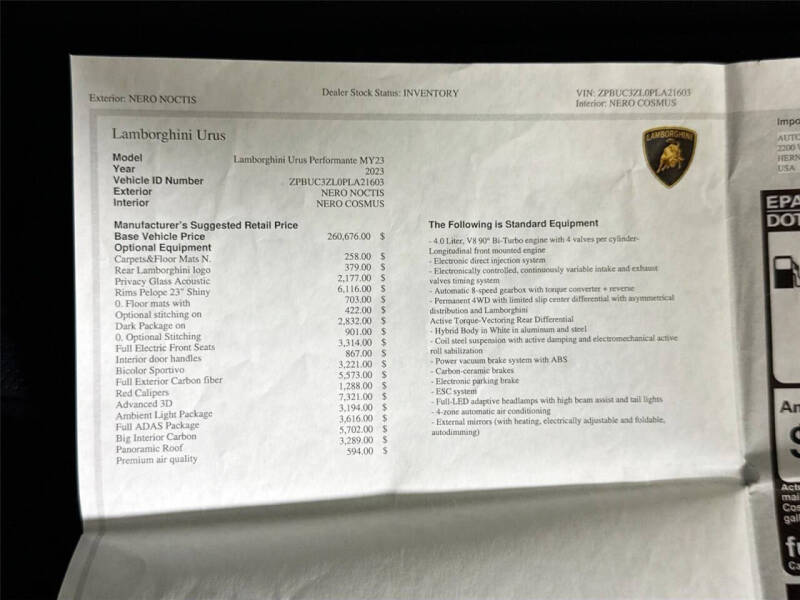 2023 Lamborghini Urus Performante