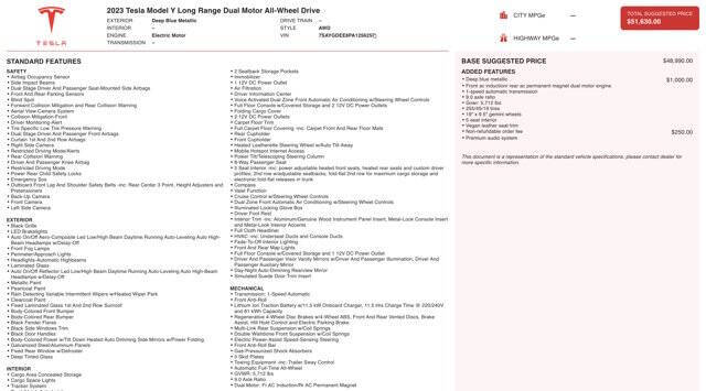 2023 Tesla Model Y Long Range
