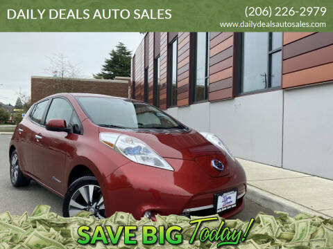 2015 Nissan LEAF for sale at DAILY DEALS AUTO SALES in Seattle WA