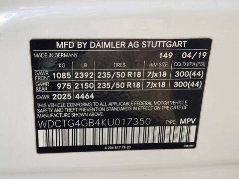 2019 Mercedes-Benz GLA GLA 250 4MATIC