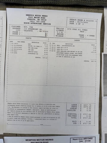 1976 Porsche 930 Turbo