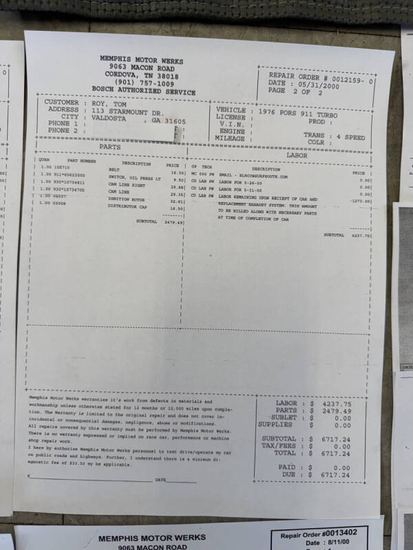 1976 Porsche 930 Turbo