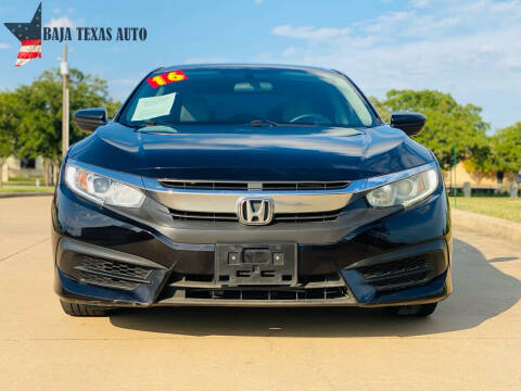 2016 Honda Civic for sale at Baja Texas Auto in Mansfield TX