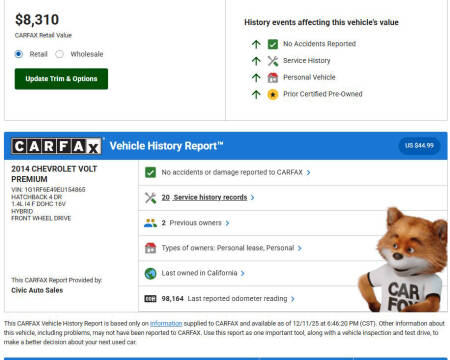 2014 Chevrolet Volt Premium