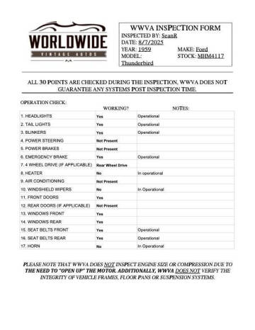 1959 Ford Thunderbird