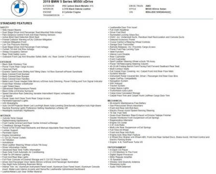 2019 BMW 5 Series M550i xDrive