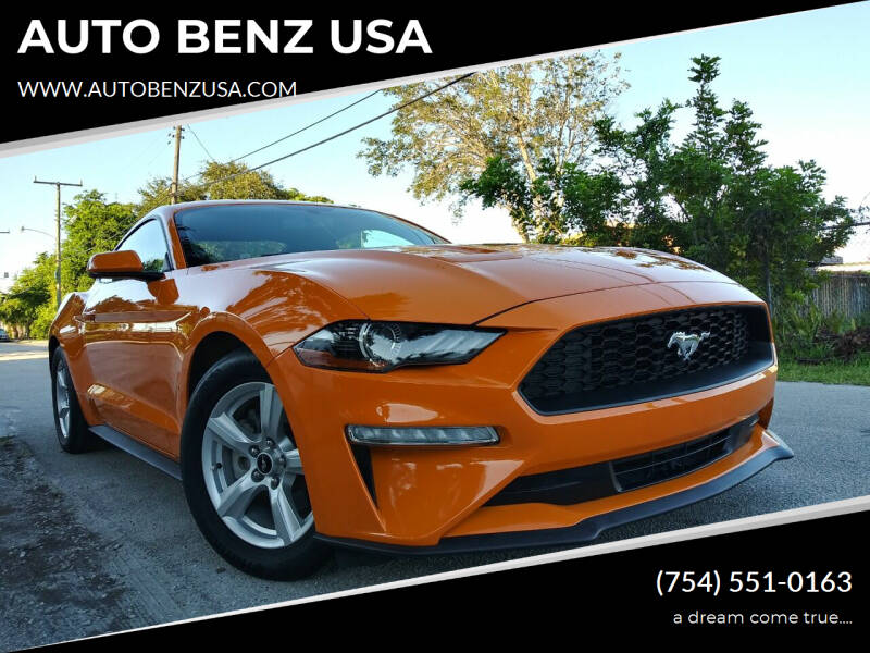 2019 Ford Mustang for sale at AUTO BENZ USA in Fort Lauderdale FL