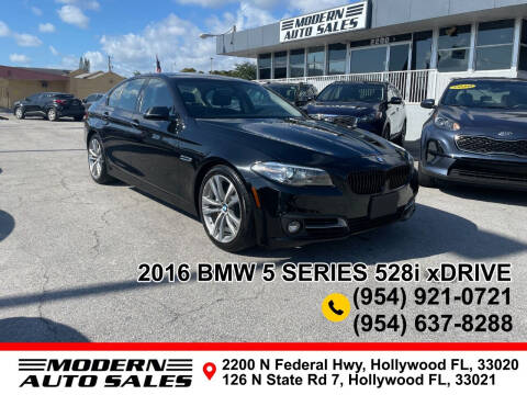 2016 BMW 5 Series for sale at Modern Auto Sales in Hollywood FL