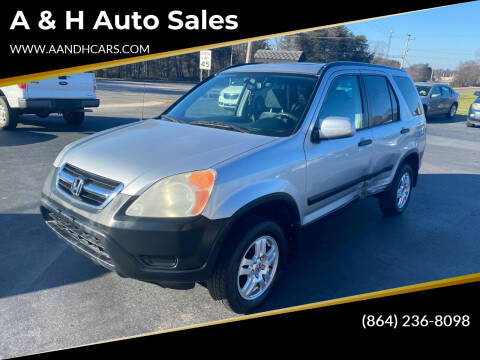 2004 Honda CR-V for sale at A & H Auto Sales in Greenville SC