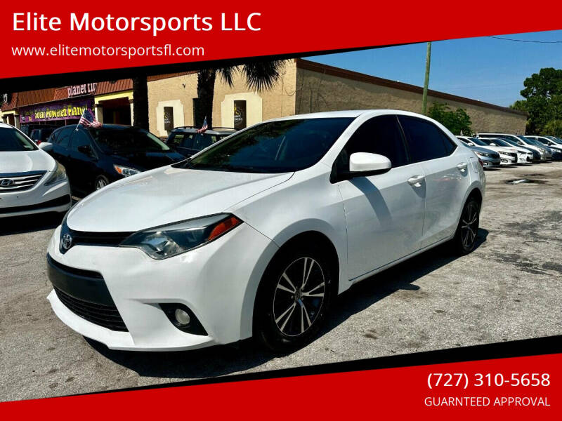 2016 Toyota Corolla for sale at Elite Motorsports LLC in Saint Petersburg FL