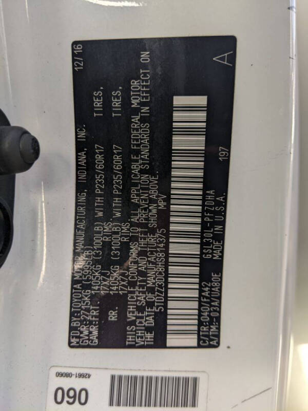 2017 Toyota Sienna L 7-Passenger