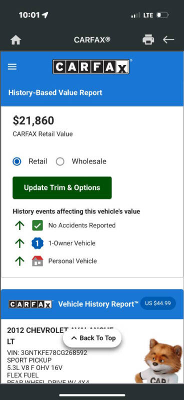 2012 Chevrolet Avalanche LT