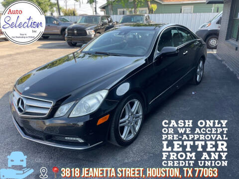 2010 Mercedes-Benz E-Class for sale at Auto Selection Inc. in Houston TX
