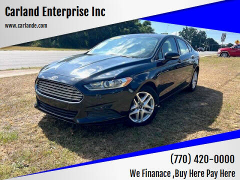 2015 Ford Fusion for sale at Carland Enterprise Inc in Marietta GA