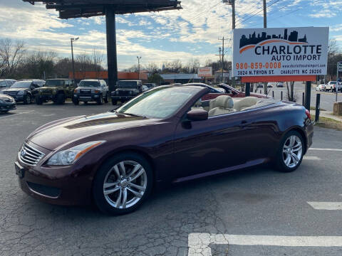 2010 Infiniti G37 Convertible for sale at Charlotte Auto Import in Charlotte NC