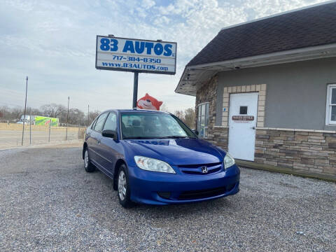 2004 Honda Civic for sale at 83 Autos in York PA