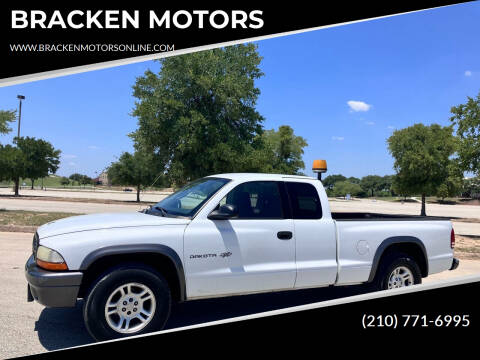 2002 Dodge Dakota for sale at BRACKEN MOTORS in San Antonio TX