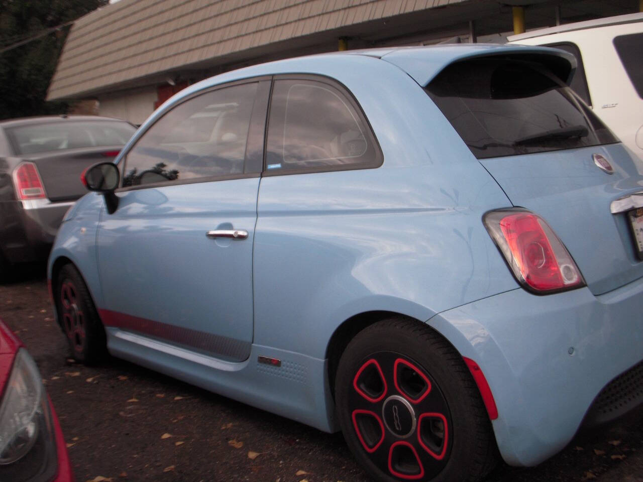 Turquoise 2017 FIAT 500e Base Base 2dr Hatchback 11
