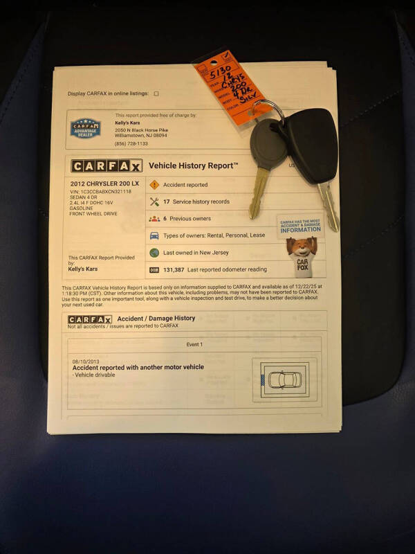 2012 Chrysler 200 LX