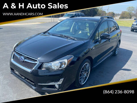 2015 Subaru Impreza for sale at A & H Auto Sales in Greenville SC