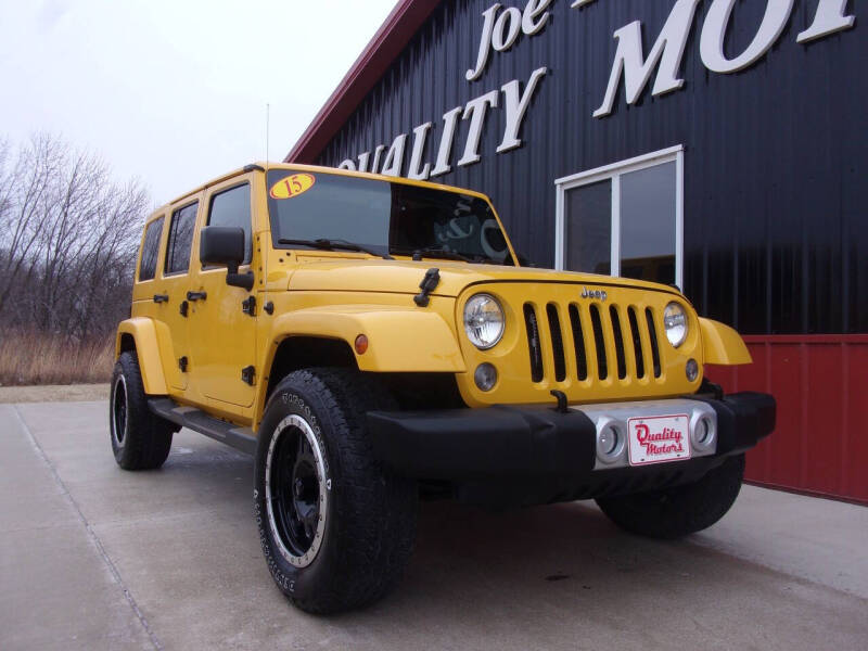 2015 Jeep Wrangler Unlimited for sale at Quality Motors Inc in Algona IA