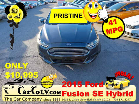 2015 Ford Fusion Hybrid for sale at The Car Company in Las Vegas NV