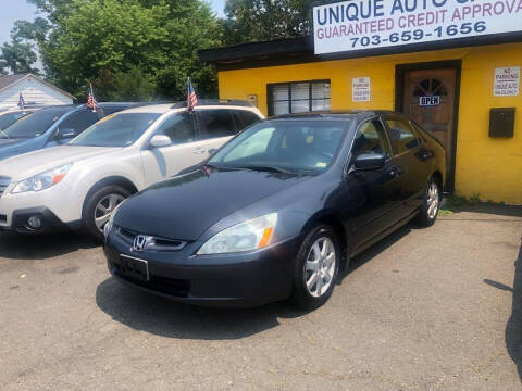 2005 Honda Accord for sale at Unique Auto Sales in Marshall VA