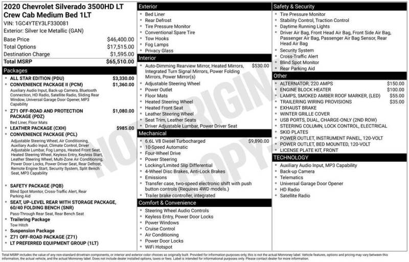 2020 Chevrolet Silverado 3500HD