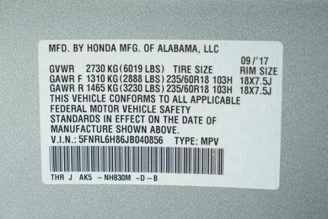 2018 Honda Odyssey Touring