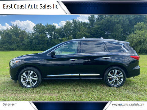 2013 Infiniti JX35 for sale at East Coast Auto Sales llc in Virginia Beach VA