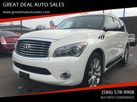 2014 Infiniti QX80 for sale at GREAT DEAL AUTO SALES in Center Line MI