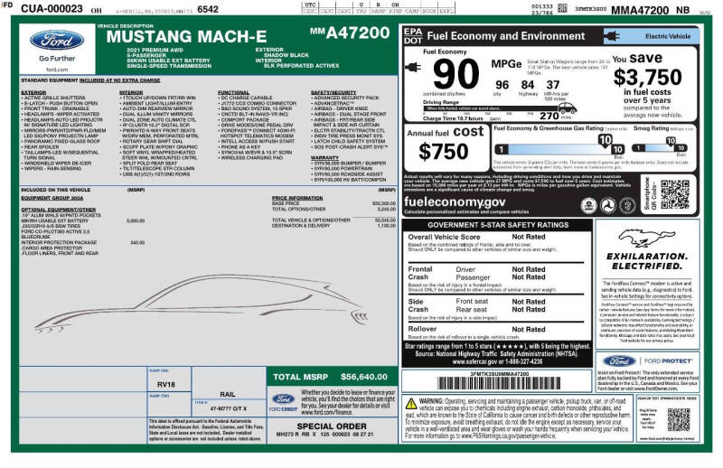 2021 Ford Mustang Mach-E Premium