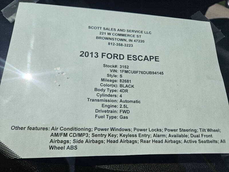 2013 Ford Escape S