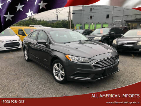 2018 Ford Fusion Hybrid for sale at All American Imports in Alexandria VA