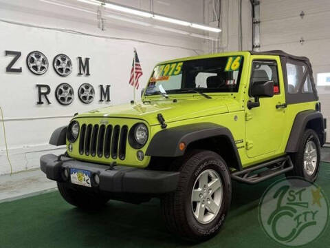 2016 Jeep Wrangler for sale at First City Cars and Trucks in Rochester NH